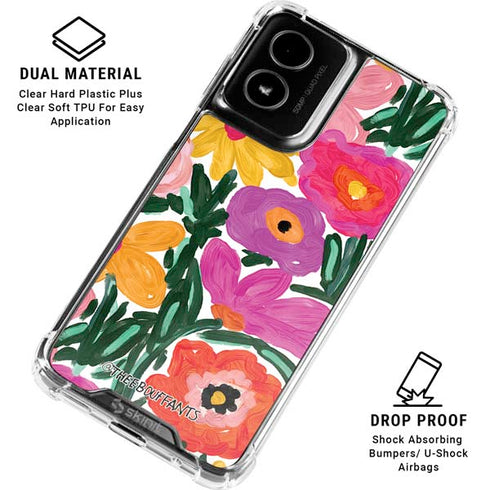 Bouffants and Broken Hearts Painterly Garden Moto G Power 5G (2024) Clear Case