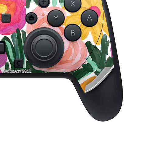 Bouffants and Broken Hearts Painterly Garden Nintendo Switch 2 (2025) Pro Controller Skin