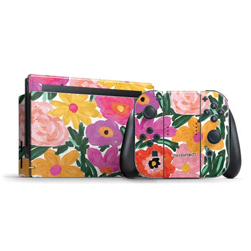 Bouffants and Broken Hearts Painterly Garden Nintendo Skins
