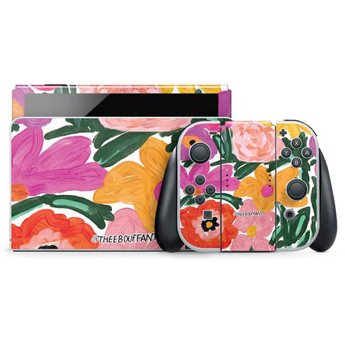 Bouffants and Broken Hearts Painterly Garden Nintendo Skins