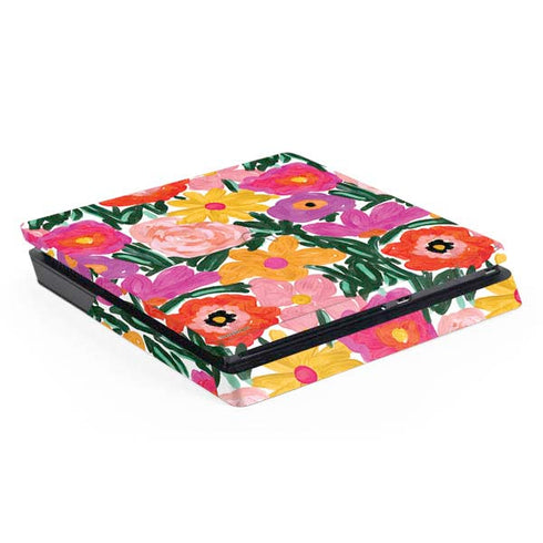 Bouffants and Broken Hearts Painterly Garden PS4 Slim Skin