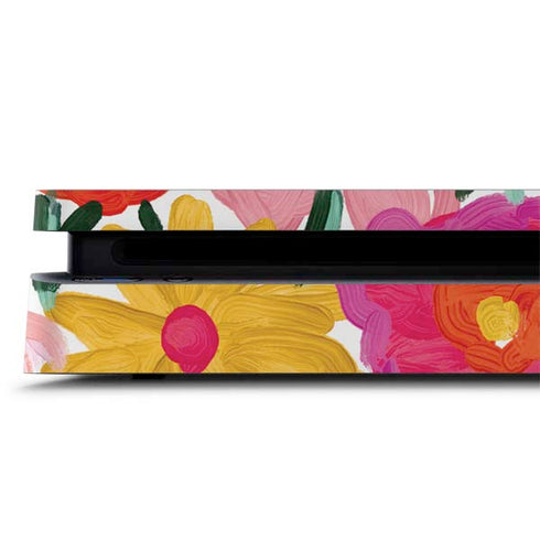 Bouffants and Broken Hearts Painterly Garden PS4 Slim Skin
