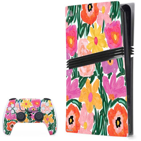 Bouffants and Broken Hearts Painterly Garden PlayStation PS5 Skins