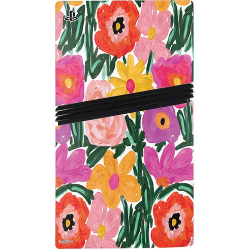 Bouffants and Broken Hearts Painterly Garden PS5 Pro Console Skin