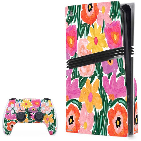 Bouffants and Broken Hearts Painterly Garden PlayStation PS5 Skins