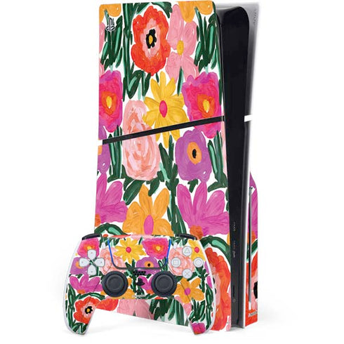 Bouffants and Broken Hearts Painterly Garden PlayStation PS5 Skins