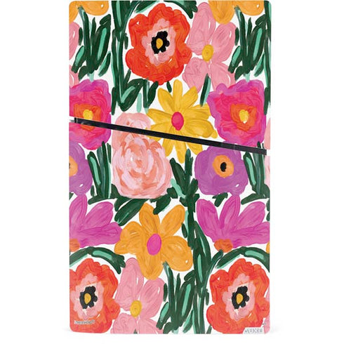 Bouffants and Broken Hearts Painterly Garden PS5 Slim Digital Edition Console Skin