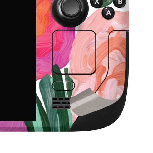 Bouffants and Broken Hearts Painterly Garden Steam Deck Handheld Gaming Computer OLED Skin