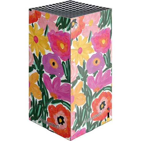 Bouffants and Broken Hearts Painterly Garden XBox Series X Digital Edition Console Skin