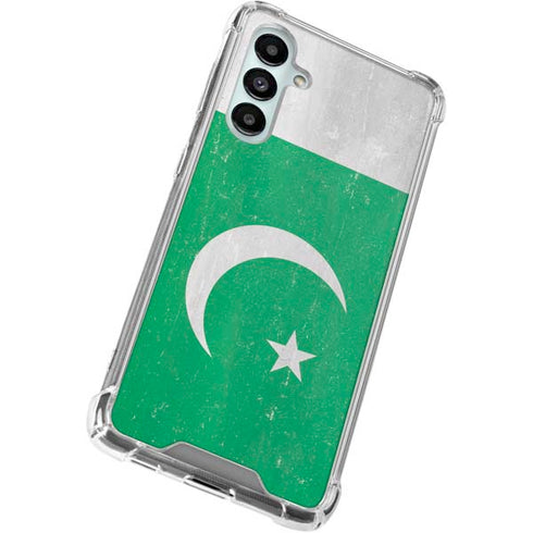 Pakistan Flag Distressed Galaxy A16 5G Clear Case
