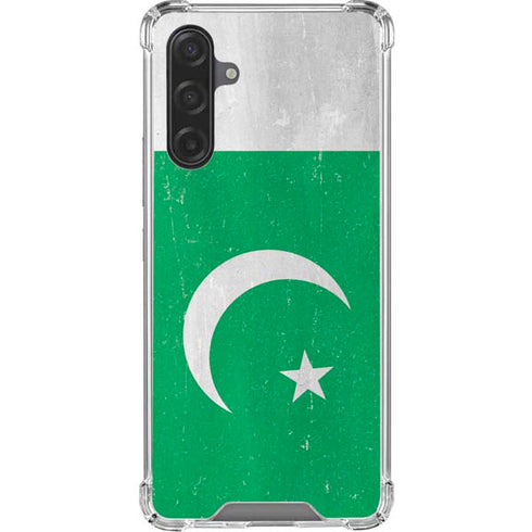 Pakistan Flag Distressed Galaxy A17 Clear Case