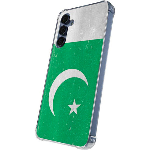 Pakistan Flag Distressed Galaxy A55 5G Clear Case