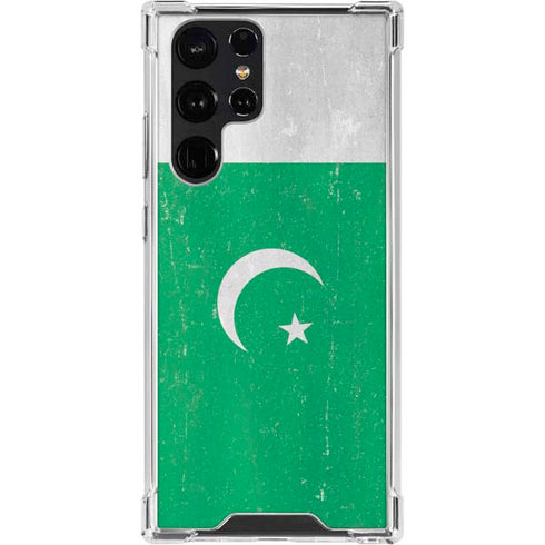 Pakistan Flag Distressed Galaxy S23 Ultra Clear Case