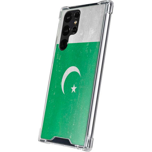 Pakistan Flag Distressed Galaxy S23 Ultra Clear Case