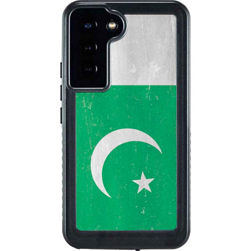Pakistan Flag Distressed Galaxy S24 Plus Waterproof Case