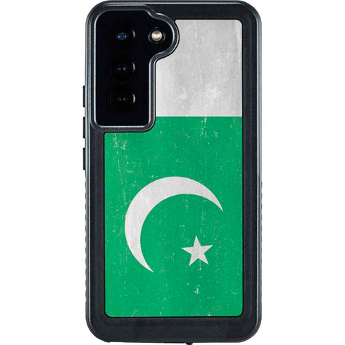 Pakistan Flag Distressed Galaxy S24 Waterproof Case