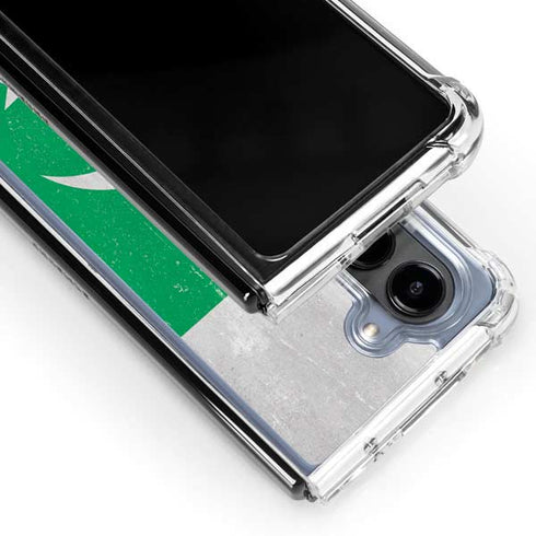 Pakistan Flag Distressed Galaxy Z Fold5 5G Clear Case