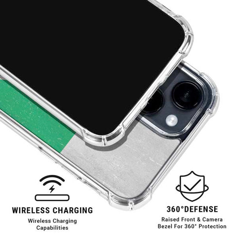 Pakistan Flag Distressed iPhone 15 Clear Case