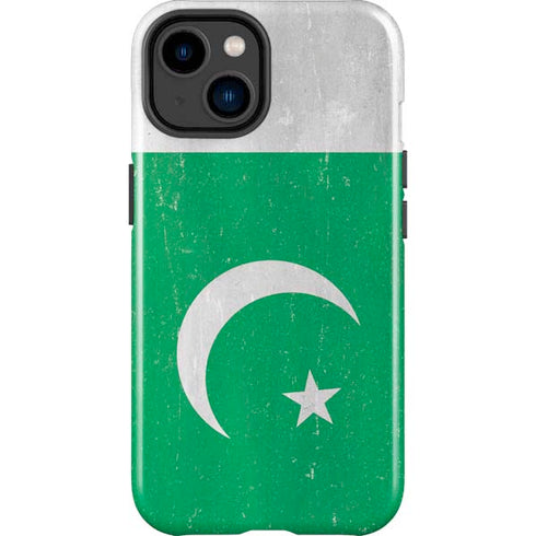 Pakistan Flag Distressed iPhone 15 Impact Case