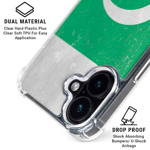 Pakistan Flag Distressed iPhone 16 Clear Case