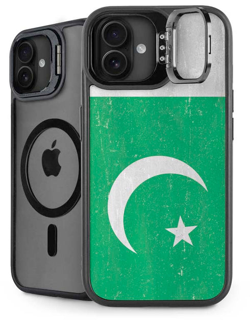 Pakistan Flag Distressed iPhone 16 Kickstand Case