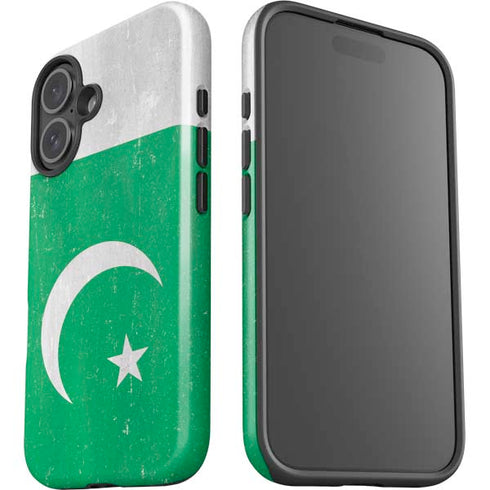Pakistan Flag Distressed iPhone 16 Plus Impact Case