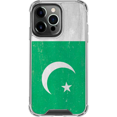 Pakistan Flag Distressed iPhone 16 Pro Clear Case