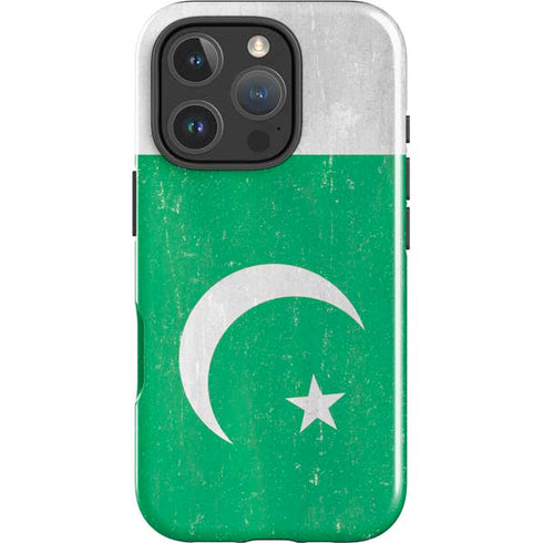 Pakistan Flag Distressed iPhone 16 Pro Impact Case