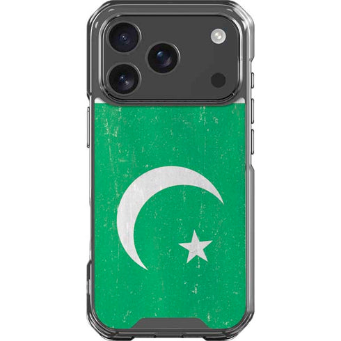Pakistan Flag Distressed iPhone 18 Pro Clear Case