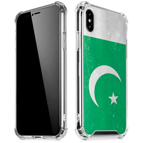 Pakistan Flag Distressed iPhone X/XS Clear Case