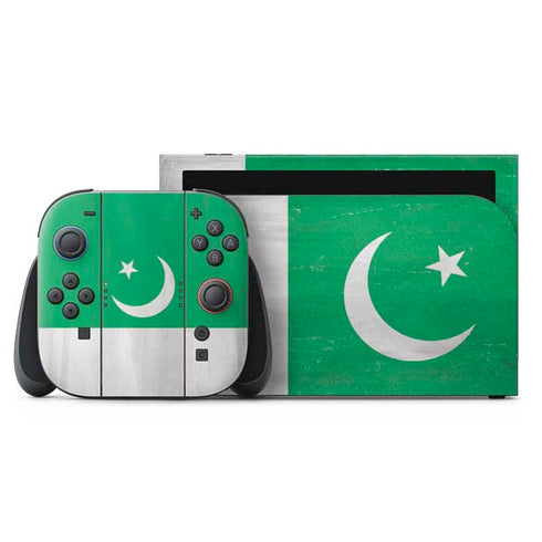 Pakistan Flag Distressed Nintendo Skins