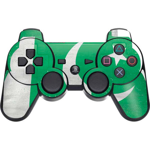 Pakistan Flag Distressed PS3 Dual Shock wireless controller Skin