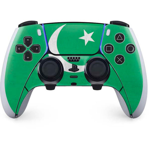 Pakistan Flag Distressed PS5 DualSense Edge Pro Controller Skin