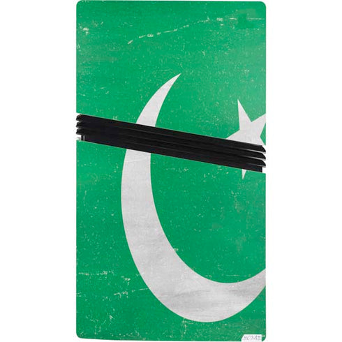 Pakistan Flag Distressed PS5 Pro Bundle Skin