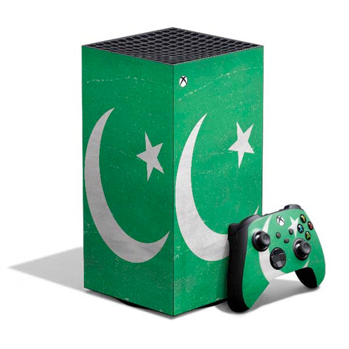 Pakistan Flag Distressed XBox Series X Digital Edition Bundle Skin