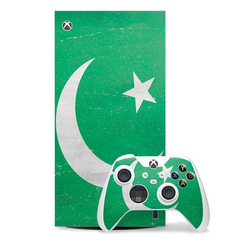 Pakistan Flag Distressed Xbox Series X Skins