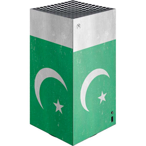 Pakistan Flag Distressed XBox Series X Digital Edition Console Skin