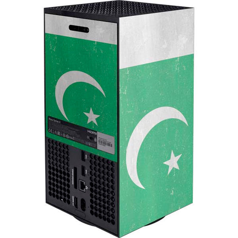Pakistan Flag Distressed XBox Series X Digital Edition Console Skin