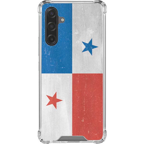 Panama Flag Distressed Galaxy A17 Clear Case