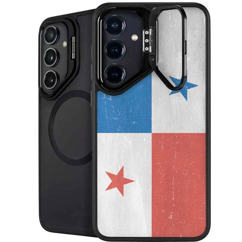 Panama Flag Distressed Galaxy S25 Kickstand Case