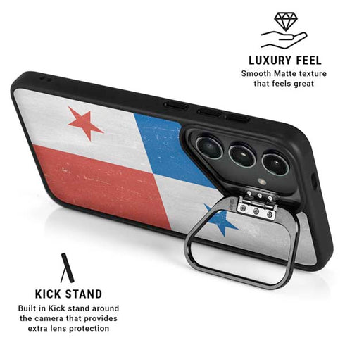 Panama Flag Distressed Galaxy S24 Plus Kickstand Case