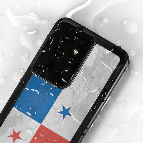 Panama Flag Distressed Galaxy S24 Ultra Waterproof Case