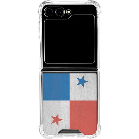 Panama Flag Distressed Galaxy Z Flip6 Clear Case
