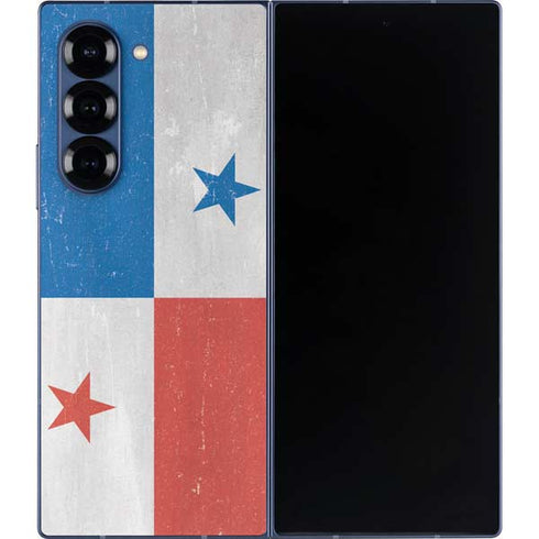 Panama Flag Distressed Galaxy Z Fold6 Skin