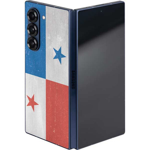 Panama Flag Distressed Galaxy Z Fold6 Skin