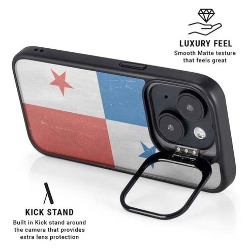 Panama Flag Distressed iPhone 13 Kickstand Case