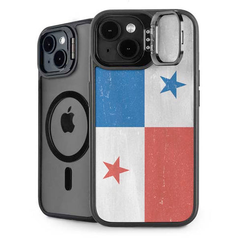 Panama Flag Distressed iPhone 14 Kickstand Case