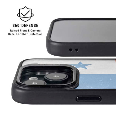 Panama Flag Distressed iPhone 15 Kickstand Case