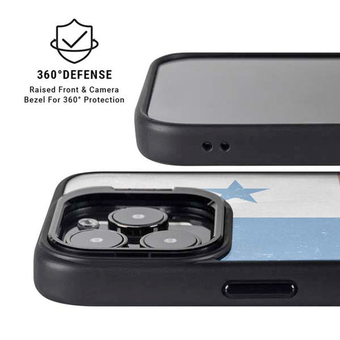 Panama Flag Distressed iPhone 15 Pro Kickstand Case