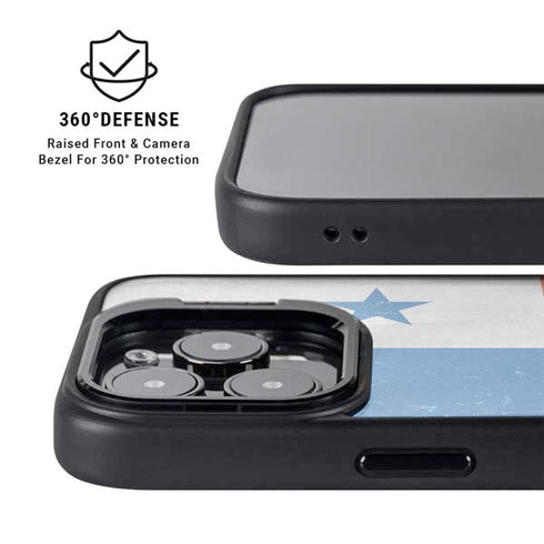 Panama Flag Distressed iPhone 15 Pro Max Kickstand Case